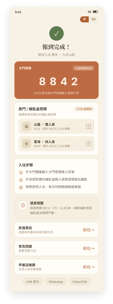 報到完成